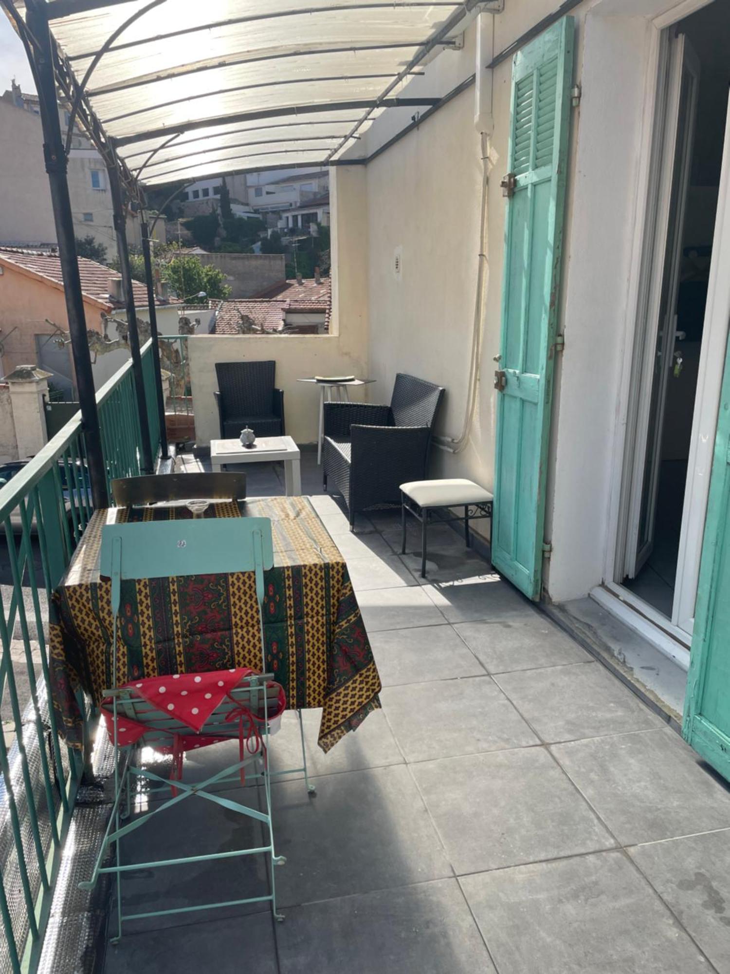 Stud Terras Ville Corniche 2 Pers Stat Gratuit Rue Modif Suivt Possib Et Accord Exclusif 마르세유 외부 사진
